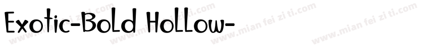 Exotic-Bold Hollow字体转换